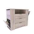 Cómoda 3 Cajones con Zapateras Doble + Estante 94x111.5x48cm Pino Cascina Delos