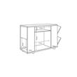Cómoda 3 Cajones con Zapateras Doble + Estante 94x111.5x48cm Pino Cascina Delos
