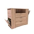 Cómoda 3 Cajones con Zapateras Doble + Estante 94x111.5x48cm Roble Nebraska Natural Delos