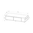 Box Cajón 1 Plaza 2 Puertas con Estante 40x80x192cm Pino Cascina Delos