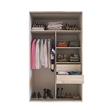 Placard 2 Puertas Corredizas 2 Cajones con Espejos 210x123x58cm Pino Cascina Delos