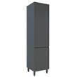 Panelero Alto Delos Lux 2 Puerta 5 Estantes Internos Patas con Altura Regulables Gris Sombra