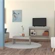 COMBO: Mesa Ratona + Mesa para Tv hasta 55" Roble Blanco Delos