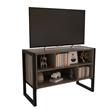 Rack Industrial Para Tv de Hasta 42" 4 Estantes Roble Denver Grafito Delos