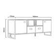 Rack Industrial Para Tv de Hasta 65" 2 Puertas 2 Cajones Roble Denver Grafito Delos