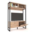 Modular Industrial para Tv hasta 50" 2 Puertas 2 Estantes Roble Nebraska Natural Delos