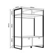 Modular Industrial para Tv hasta 50" 2 Puertas 2 Estantes Roble Nebraska Natural Delos