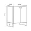 Bahiut Vajillero Delos 2 Puertas Estantes Roble Natural