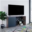 Rack Vision TV 55" 1 Puerta + Estantes Nebraska/Negro Delos