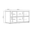 Rack Vision TV 55" 1 Puerta + Estantes Nebraska/Negro Delos
