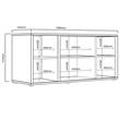 Rack Visión Para Tv de Hasta 65" 2 Puertas Nebraska Negro Delos