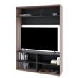 Rack para Tv hasta 55" con Estantes Nebraska Negro Delos