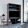 Rack para Tv hasta 55" con Estantes Nebraska Negro Delos