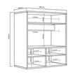 Rack para Tv hasta 55" con Estantes Roble Natural Blanco Delos