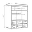 Rack Visión Para Tv de Hasta 65" 2 Puertas Estantes Roble Natural y Blanco Delos