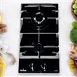 Anafe a Gas Florencia 2 Hornallas Triple Corona Vidrio Templado Negro Encendido 6729