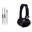 Auricular Negro con Micrófono Conector de 3,5mm 2 Drivers 40mm Noblex