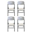 Set de 4 Sillas Plegables Blancas Pram