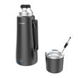 Termo Eléctrico Peabody 1 Litro Negro Inoxidable Bombilla Tapa Mate Térmica