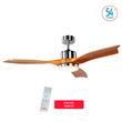Ventilador de Techo de Madera Liliana 137cm Control Remoto 60w 6 Velocidades Luz VTHM601