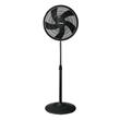 Ventilador de Pie 16" 5 Aspas Negras 3 Velocidades 65w Base Redonda Liliana