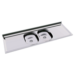 Mesada 160cm Acero inoxidable Doble Bacha Respaldo reforzado Duranox