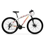 Bicicleta Mountain Bike Topmega Regal R29 Aluminio Gris/Rojo/Naranja Talle M