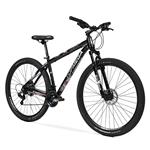 Bicicleta Mountain Bike Topmega Regal R29 Aluminio 21v Negra/Blanca/Gris Talle L