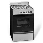 Cocina Inoxidable 56cm Horno con Visor Válvula de Seguridad Longvie