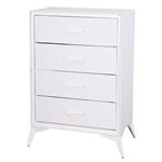 Cajonera | Organizador Dalton 4 Cajones Crema Metal Tela 231004