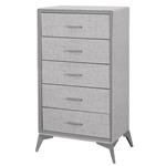 Cajonera | Organizador Dalton 5 Cajones Gris Metal Tela 231027