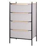 Cajonera | Organizador Dalton 4 Cajones Gris Negro Madera 232104L