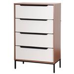 Cajonera | Organizador Dalton 4 Cajones Blanco Marrón 24304L