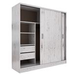 Placard Suave Venecia 2 Puertas Corredizas 2 Cajones 182x184x53,5 cm Orlandi