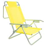 Reposera Playera Descansar Amarilla Aluminio 5 Posiciones 80012