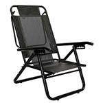 Reposera Descansar Baja de Aluminio y Coversol 5 Posiciones Negra 80052