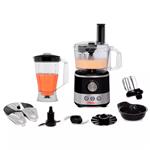Multiprocesadora Liliana Fullpros con Licuadora y Accesorios 1000W Negra