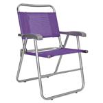 Reposera de Caño Descansar con Apoya Brazos Plásticos Coversol Violeta 10006