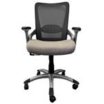 Silla de Oficina Dalton Soporte Lumbar Regulador de Altura Negra/Gris DA-LDL-921