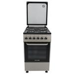 Cocina Eléctrica Plata 50cm 4 Hornallas Grill Turbo Tapa Dalton