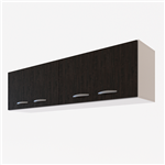 Alacena 160cm 4 Puertas Blanco Termo Negro Delos