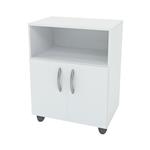 Porta Microondas con 2 Puertas y Estantes Blanco Delos