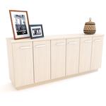 Bahiut 6 Puertas 2 Cajones 180cm Fineline Crema Delos