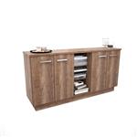 Bahiut 4 Puertas 2 Estantes 80x160x42cm Roble Nebraska Gris Delos