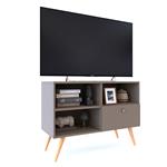 Rack Para Tv Delos hasta 32" con Cajón y Estantes Gris Cubanita