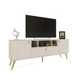 Rack TV 65" 3 Puertas + Estantes Fineline Crema Delos