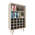 Organizador Escandinavo con Bodega para 20 Botellas Fineline Crema Delos