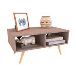 Mesa Baja Escandinava 40x80x50cm Gris Cubanita Delos