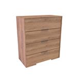 Cómoda Dúo 4 Cajones 90x80x40cm Roble Nebraska Natural Delos