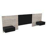 Respaldo Extensible para Colchones de 140 cm a 160cm con 2 Cajones Pino Cascina Gris Sombra Delos